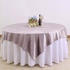 Velvet 72"x72" Table Overlay Square Tablecloth Mauve - Premium Soft Finish Table Topper