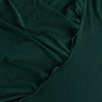 Spandex Rectangle 72"x30" Table Skirt Hunter Emerald Green with Wavy Skirt-Like Effect Table Cover