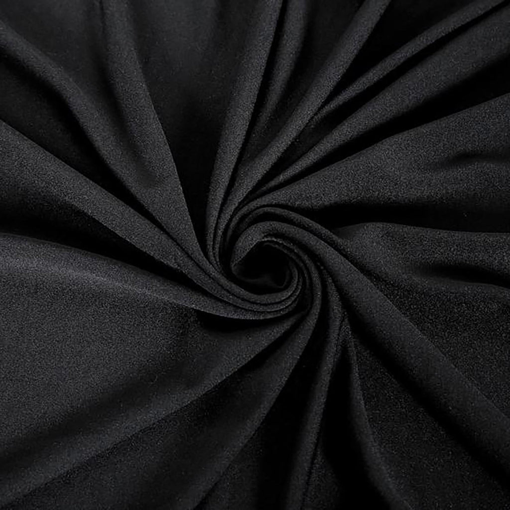 Premium Spandex Chair Cover with Foot Pockets for Banquet Chairs Black - Stretch 220GSM Fitted Slipcover - Bell Racket Store