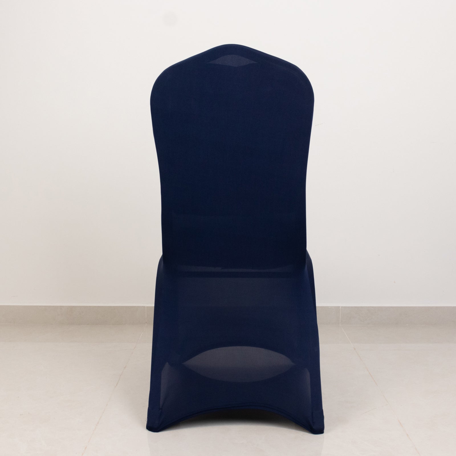 Premium Spandex Chair Cover with Foot Pockets for Banquet Chairs Navy Blue - Stretch 220GSM Fitted Slipcover - Bell Racket Store