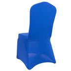 Premium Spandex Chair Cover with Foot Pockets for Banquet Chairs Royal Blue - Stretch 220GSM Fitted Slipcover - Bell Racket Store