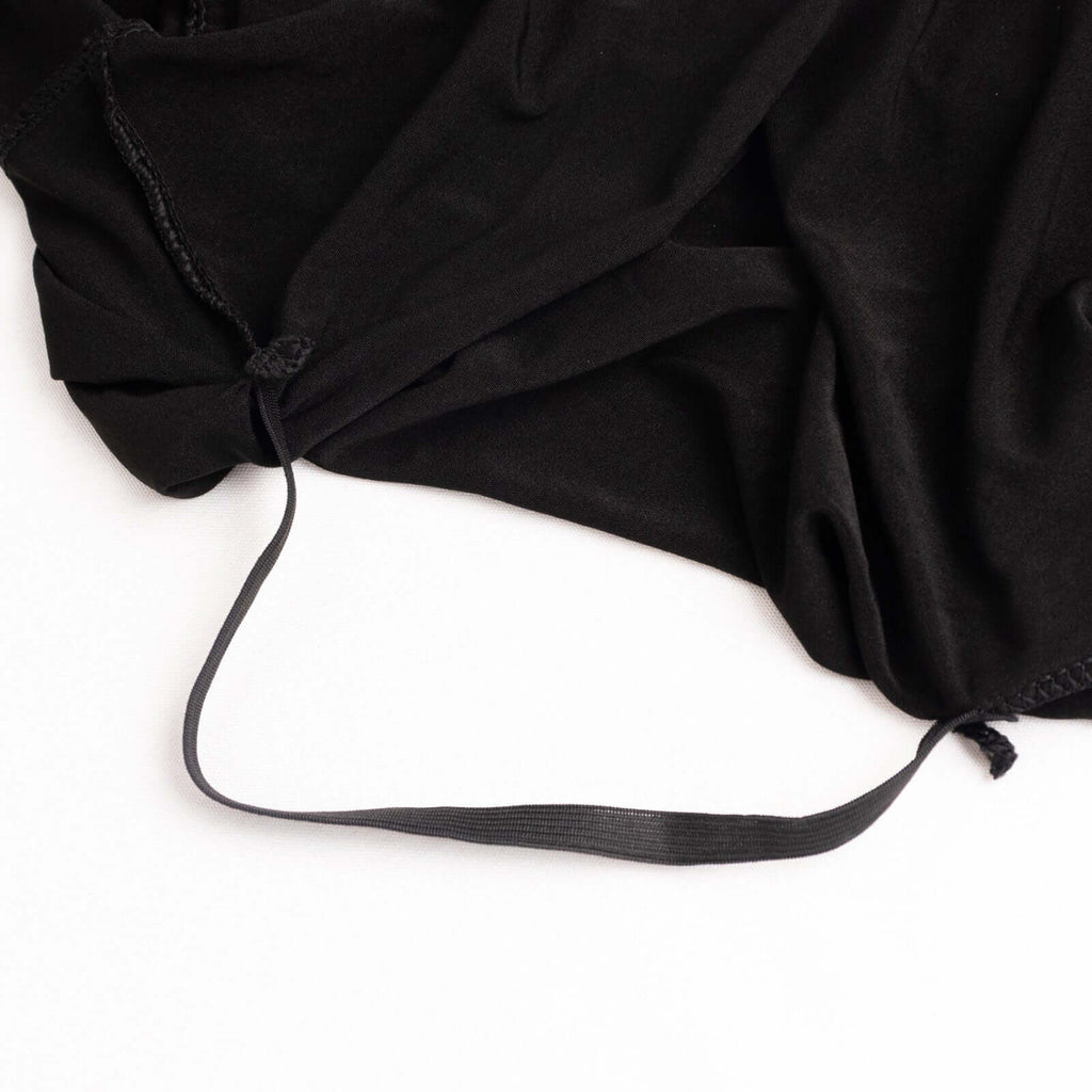 Premium Stretch Spandex Chair Cover Black for Folding Chairs - 3 - Way Open Arch 160GSM Fitted Slipcover with Reinforced Foot Pockets - Bell Racket Store