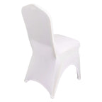 Premium Stretch Spandex Chair Cover for Banquet Chairs White - Durable Fitted 160GSM Fabric with 3 - Way Open Arch & Foot Pockets - Bell Racket Store