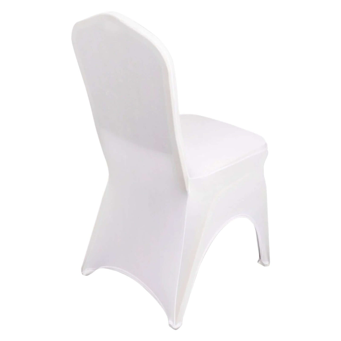 Premium Stretch Spandex Chair Cover for Banquet Chairs White - Durable Fitted 160GSM Fabric with 3 - Way Open Arch & Foot Pockets - Bell Racket Store