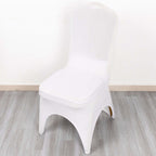 Premium Stretch Spandex Chair Cover for Banquet Chairs White - Durable Fitted 160GSM Fabric with 3 - Way Open Arch & Foot Pockets - Bell Racket Store
