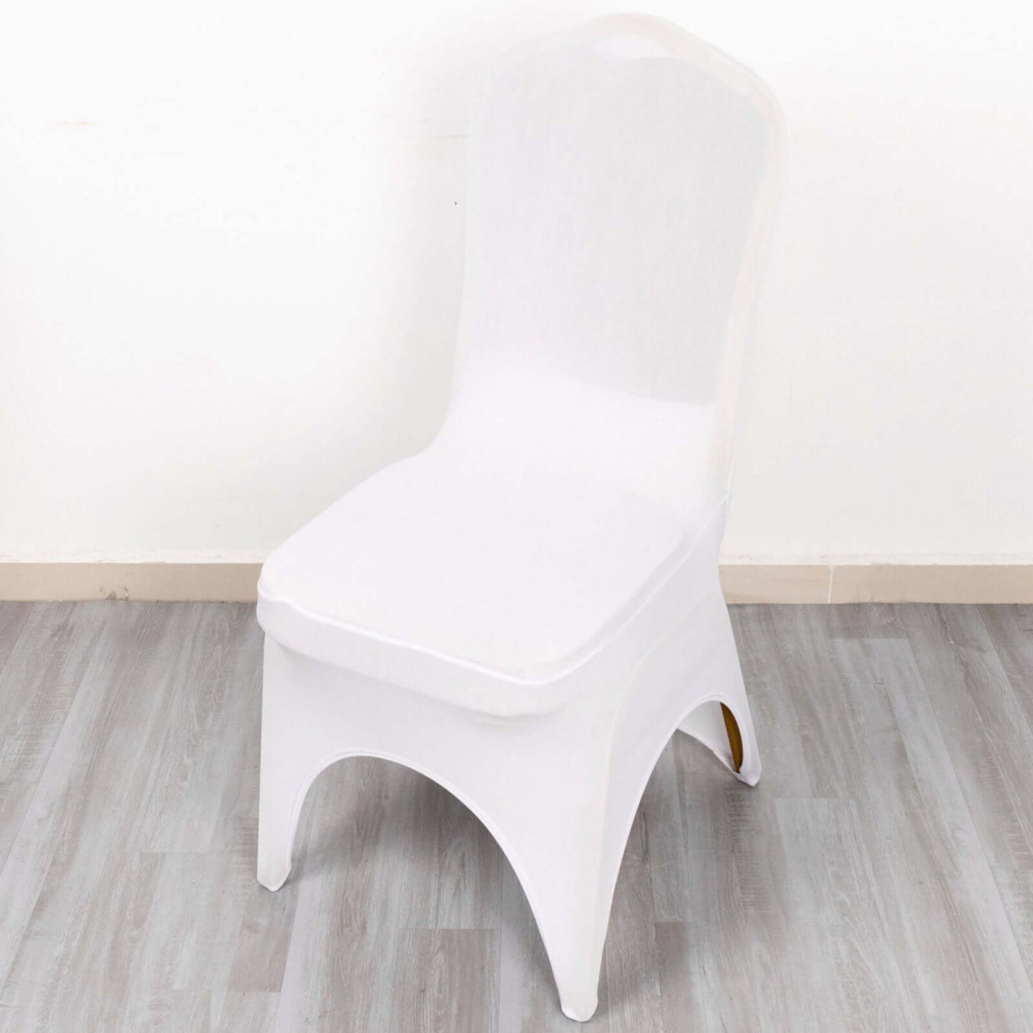 Premium Stretch Spandex Chair Cover for Banquet Chairs White - Durable Fitted 160GSM Fabric with 3 - Way Open Arch & Foot Pockets - Bell Racket Store