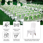 Premium Stretch Spandex Chair Cover for Banquet Chairs White - Durable Fitted 160GSM Fabric with 3 - Way Open Arch & Foot Pockets - Bell Racket Store