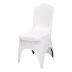 Premium Stretch Spandex Chair Cover for Banquet Chairs White - Durable Fitted 160GSM Fabric with 3 - Way Open Arch & Foot Pockets - Bell Racket Store