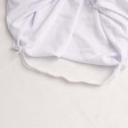 Premium Stretch Spandex Chair Cover White for Folding Chairs - Stylish 3 - Way Open Arch 160GSM Fitted Slipcover with Reinforced Foot Pockets - Bell Racket Store