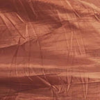 Taffeta 120" Round Tablecloth Terracotta (Rust) - Seamless Accordion Crinkle Table Cover