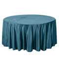 Premium Velvet 120" Round Tablecloth Peacock Teal - Reusable Soft & Seamless Table Cover - Bell Racket Store