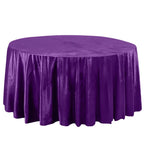 Premium Velvet 120" Round Tablecloth Purple - Reusable Soft & Seamless Table Cover - Bell Racket Store