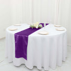 Premium Velvet 12"x108" Table Runner Purple - Sheen Finish Reusable Table Decor - Bell Racket Store