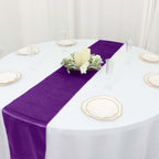 Premium Velvet 12"x108" Table Runner Purple - Sheen Finish Reusable Table Decor - Bell Racket Store