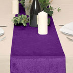 Premium Velvet 12"x108" Table Runner Purple - Sheen Finish Reusable Table Decor - Bell Racket Store