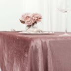 Premium Velvet 60"x102" Rectangle Tablecloth Dusty Rose - Reusable & Soft Table Cover - Bell Racket Store