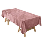 Premium Velvet 60"x102" Rectangle Tablecloth Dusty Rose - Reusable & Soft Table Cover - Bell Racket Store