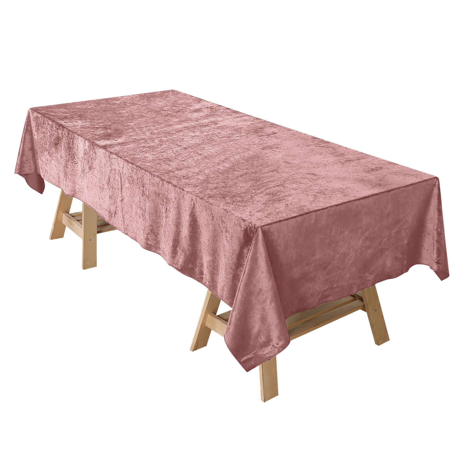 Premium Velvet 60"x102" Rectangle Tablecloth Dusty Rose - Reusable & Soft Table Cover - Bell Racket Store