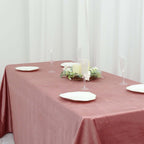 Premium Velvet 90"x132" Rectangle Tablecloth Dusty Rose - Reusable Soft & Seamless Table Cover - Bell Racket Store