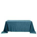 Premium Velvet 90"x132" Rectangle Tablecloth Peacock Teal - Reusable Soft & Seamless Table Cover - Bell Racket Store