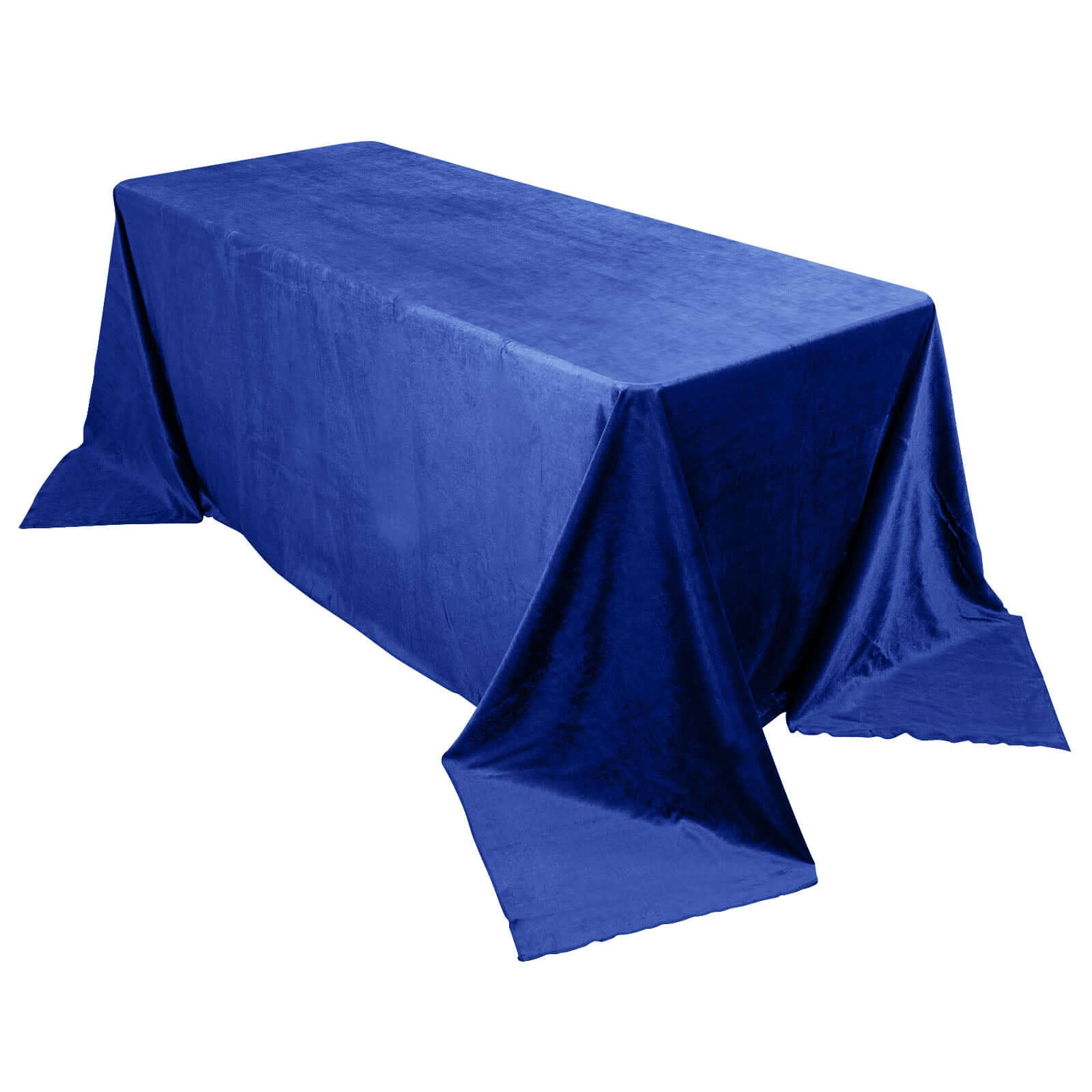 Premium Velvet 90"x132" Rectangle Tablecloth Royal Blue - Reusable Soft & Seamless Table Cover
