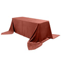 Premium Velvet 90"x156" Rectangle Tablecloth Terracotta (Rust) - Reusable Soft & Seamless Table Cover - Bell Racket Store