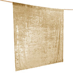 Champagne Crushed Velvet Backdrop Curtain â€“ 8ft x 8ft Event Drape with Rod Pocket, Privacy Panel for Photo Booths & Events