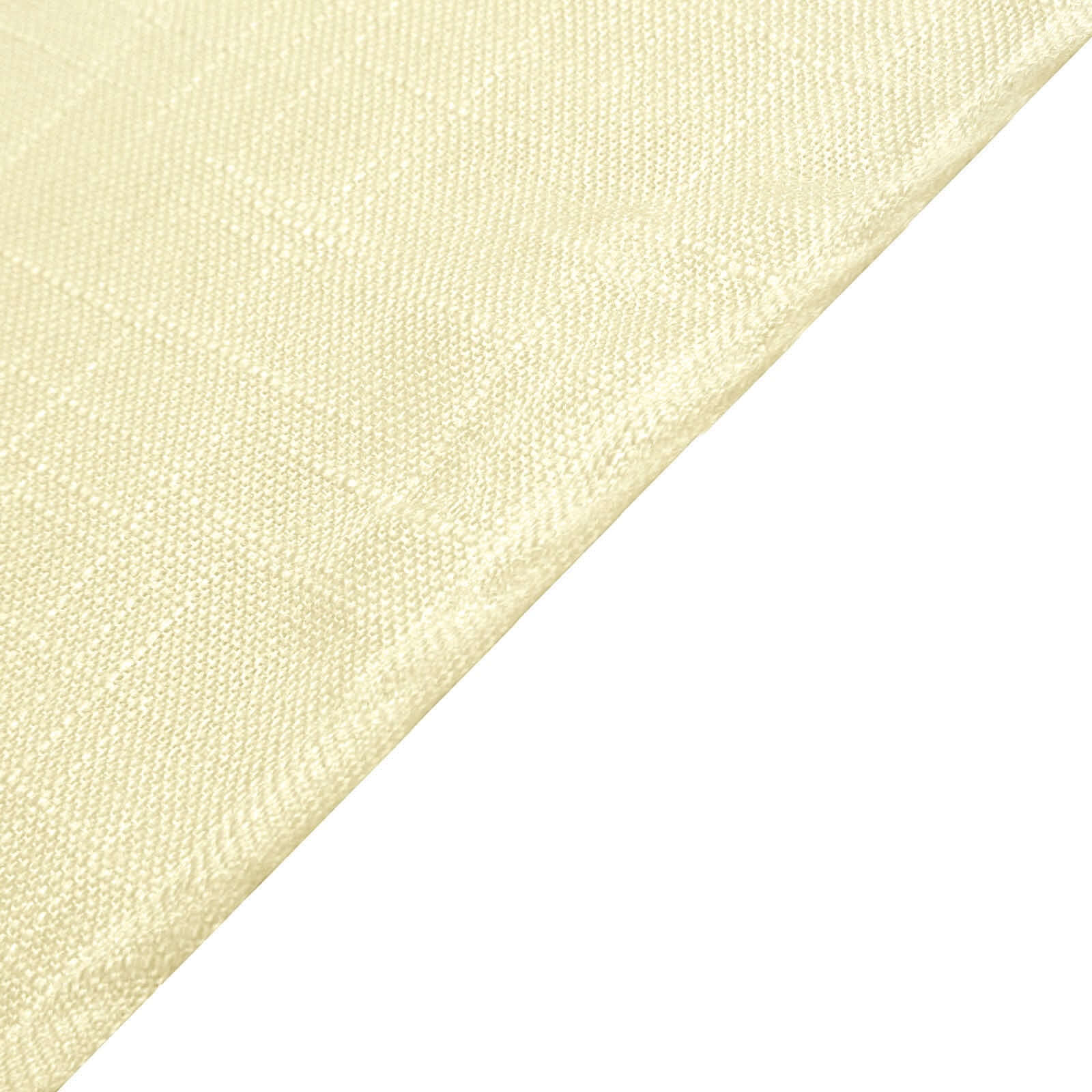Linen 72"x72" Table Overlay Square Tablecloth Ivory - Slubby Textured Wrinkle-Resistant Design for Stylish Occasions