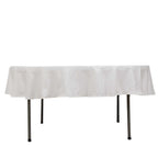 100% Cotton 90" Round Tablecloth White Linen - Sophisticated, Soft & Breathable Table Cover