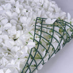 11 Sq ft. White UV Protected Hydrangea Flower Wall Mat Backdrop - 4 Artificial Panels