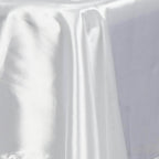 Satin Rectangular 60"x102" Tablecloth White - Smooth and Lustrous Finish for Weddings and Parties