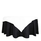 100% Cotton 54"x54" Table Overlay Square Tablecloth White Linen - Sophisticated, Soft & Breathable Fabric Table Topper