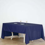 Polyester 60"x126" Rectangle Tablecloth Navy Blue - Wrinkle-Resistant Table Cover