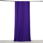 Purple 4 - Way Stretch Spandex Event Curtain Drapes, Wrinkle Free Backdrop Event Panel with Rod Pockets - 5ftx10ft - Bell Racket Store