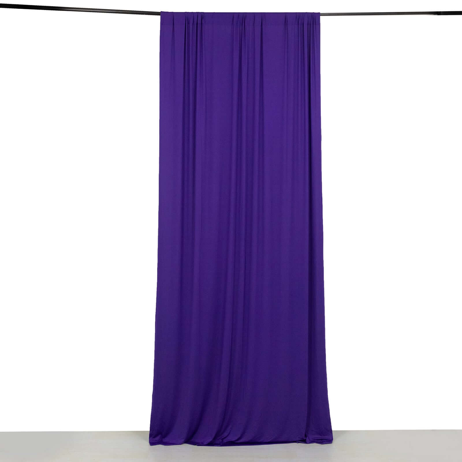 Purple 4 - Way Stretch Spandex Event Curtain Drapes, Wrinkle Free Backdrop Event Panel with Rod Pockets - 5ftx10ft - Bell Racket Store
