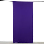 Purple 4 - Way Stretch Spandex Event Curtain Drapes, Wrinkle Free Backdrop Event Panel with Rod Pockets - 5ftx10ft - Bell Racket Store