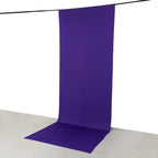 Purple 4 - Way Stretch Spandex Event Curtain Drapes, Wrinkle Free Backdrop Event Panel with Rod Pockets - 5ftx14ft - Bell Racket Store