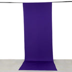 Purple 4 - Way Stretch Spandex Event Curtain Drapes, Wrinkle Free Backdrop Event Panel with Rod Pockets - 5ftx14ft - Bell Racket Store