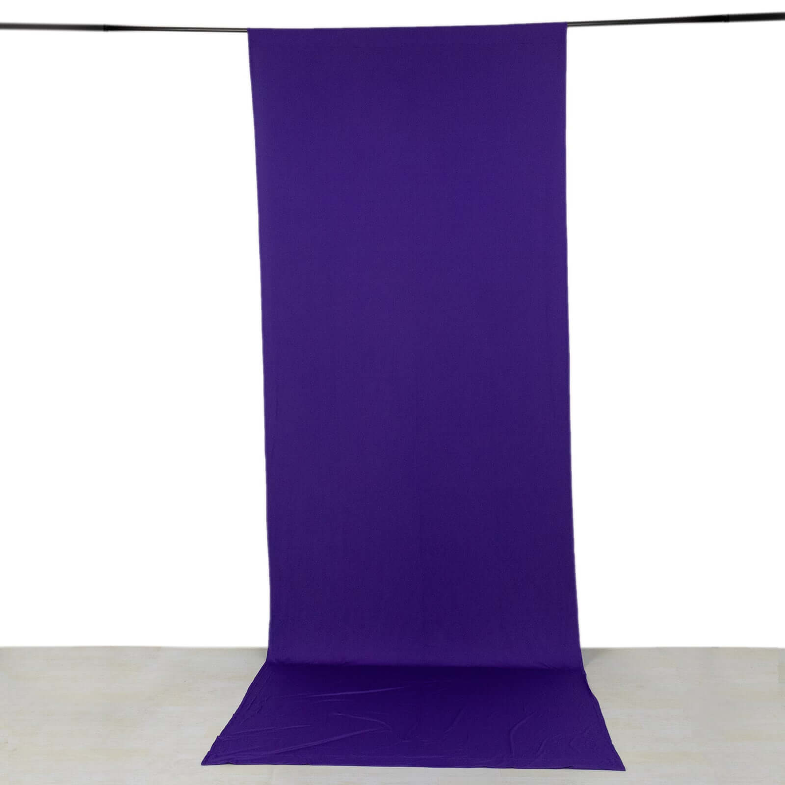 Purple 4 - Way Stretch Spandex Event Curtain Drapes, Wrinkle Free Backdrop Event Panel with Rod Pockets - 5ftx14ft - Bell Racket Store