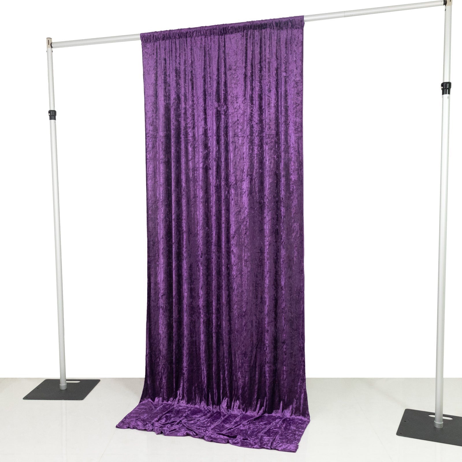 Purple Crushed Velvet Backdrop Curtain â€“ 5ft x 10ft Event Drape with Rod Pocket, Privacy Panel for Photo Booths & Events - Bell Racket Store