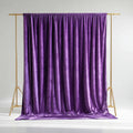 Purple Crushed Velvet Backdrop Curtain â€“ 5ft x 10ft Event Drape with Rod Pocket, Privacy Panel for Photo Booths & Events - Bell Racket Store