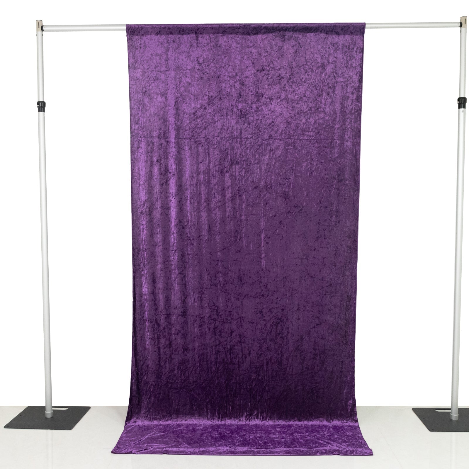 Purple Crushed Velvet Backdrop Curtain â€“ 5ft x 10ft Event Drape with Rod Pocket, Privacy Panel for Photo Booths & Events - Bell Racket Store
