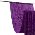 Purple Crushed Velvet Backdrop Curtain â€“ 5ft x 12ft Event Drape with Rod Pocket, Privacy Panel for Photo Booths & Events - Bell Racket Store