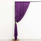 Purple Crushed Velvet Backdrop Curtain â€“ 8ft x 8ft Event Drape with Rod Pocket, Privacy Panel for Photo Booths & Events - Bell Racket Store