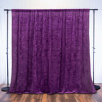 Purple Crushed Velvet Backdrop Curtain â€“ 8ft x 8ft Event Drape with Rod Pocket, Privacy Panel for Photo Booths & Events - Bell Racket Store