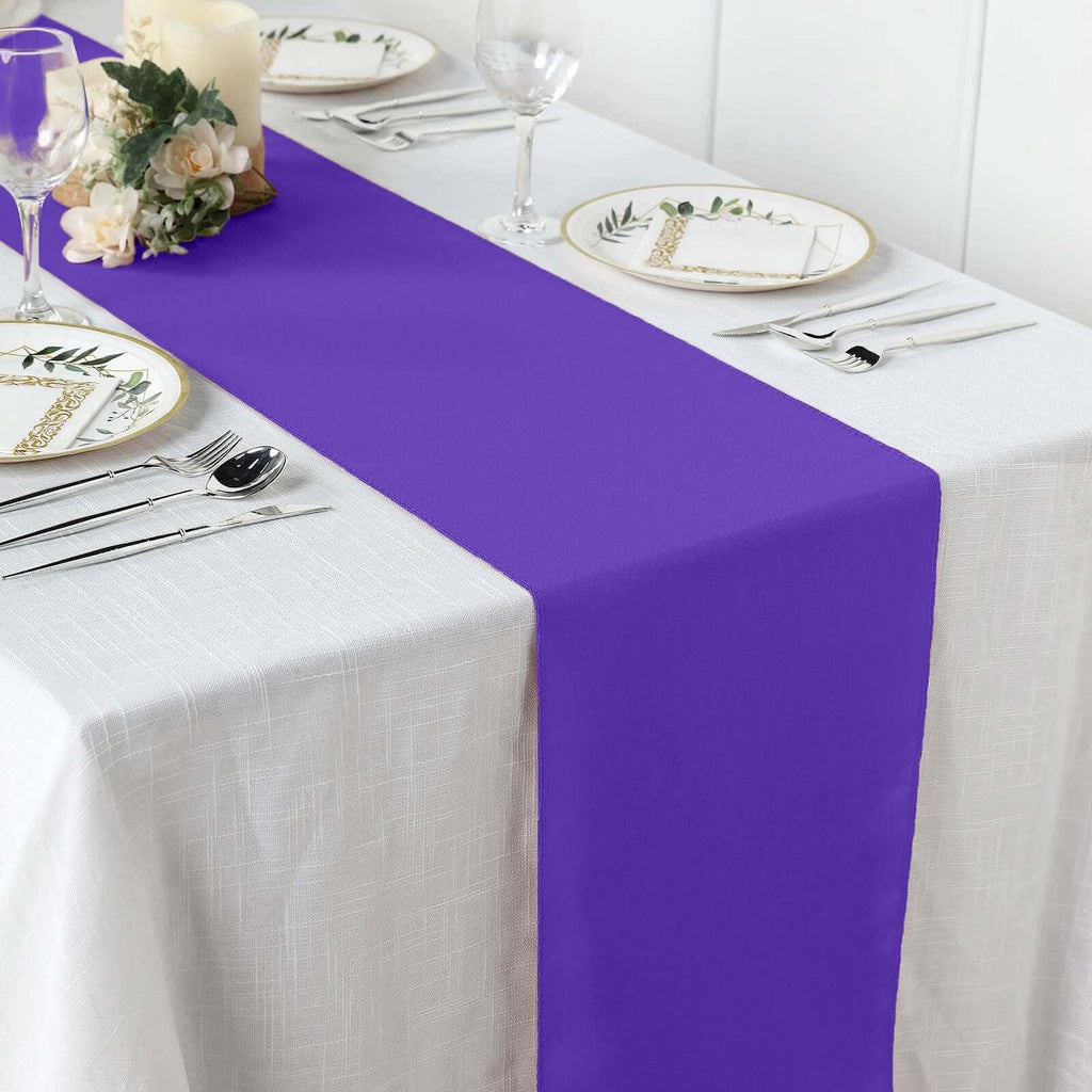 Polyester 12"x108" Table Runner Purple - Durable & Wrinkle-Resistant Table Decor