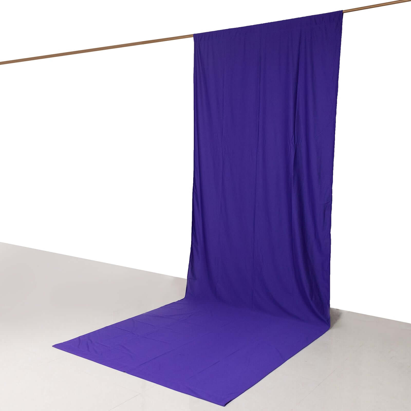 Purple Scuba Polyester Event Curtain Drapes, Durable Flame Resistant Backdrop Event Panel Wrinkle Free with Rod Pockets - 5ftx14ft - Bell Racket Store