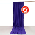 Purple Scuba Polyester Event Curtain Drapes, Durable Flame Resistant Backdrop Event Panel Wrinkle Free with Rod Pockets - 5ftx14ft - Bell Racket Store
