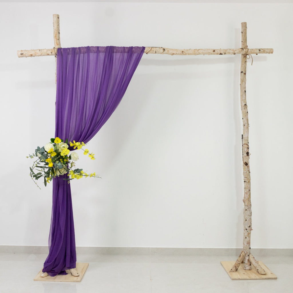 Purple Sheer Backdrop Drape â€“ 5ft x 14ft Wedding Arch & Ceiling Decor Panel, Wrinkle Free with Soft Shimmer - Bell Racket Store