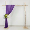 Purple Sheer Backdrop Drape â€“ 5ft x 14ft Wedding Arch & Ceiling Decor Panel, Wrinkle Free with Soft Shimmer - Bell Racket Store